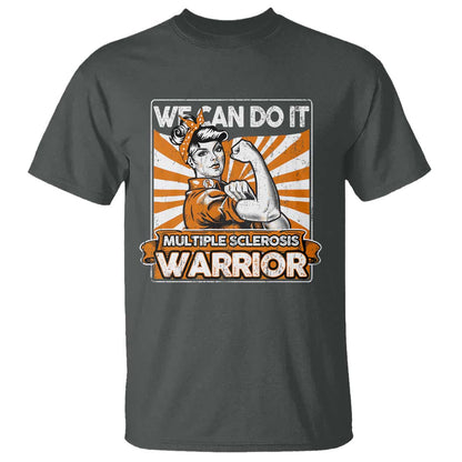 Multiple Sclerosis Support Squad T Shirt Orange Ribbon MS Warrior