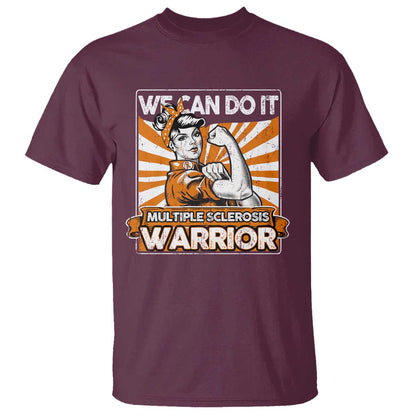 Multiple Sclerosis Support Squad T Shirt Orange Ribbon MS Warrior