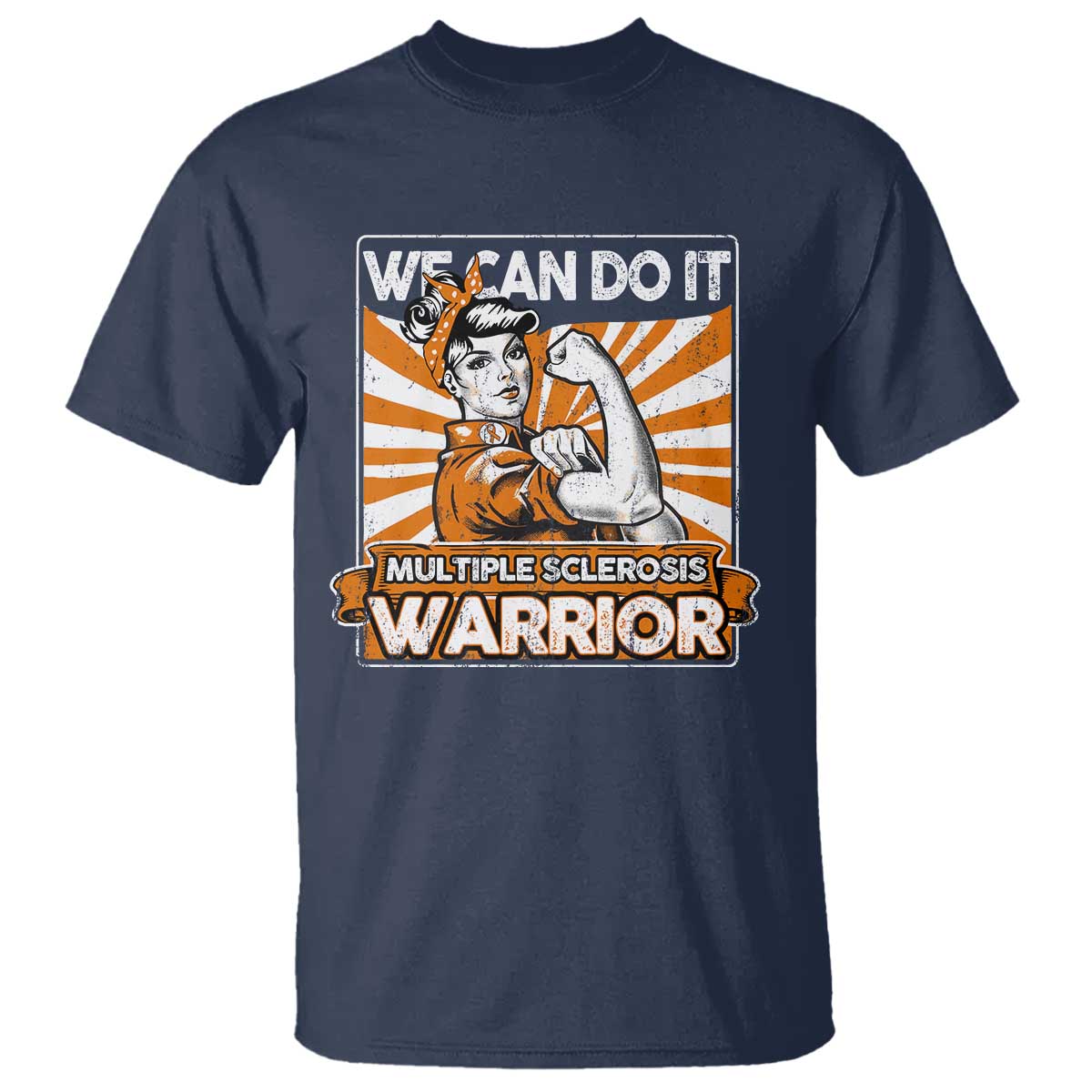 Multiple Sclerosis Support Squad T Shirt Orange Ribbon MS Warrior