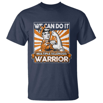 Multiple Sclerosis Support Squad T Shirt Orange Ribbon MS Warrior