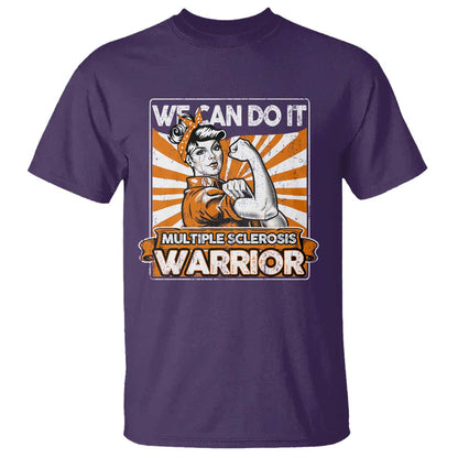 Multiple Sclerosis Support Squad T Shirt Orange Ribbon MS Warrior