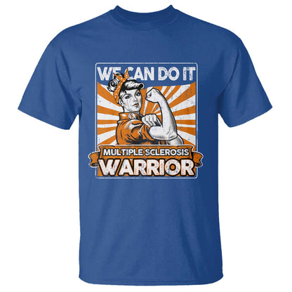 Multiple Sclerosis Support Squad T Shirt Orange Ribbon MS Warrior