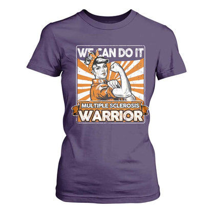 Multiple Sclerosis Support Squad T Shirt For Women Orange Ribbon MS Warrior