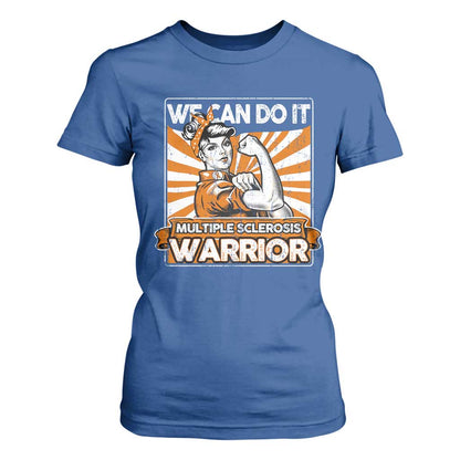 Multiple Sclerosis Support Squad T Shirt For Women Orange Ribbon MS Warrior