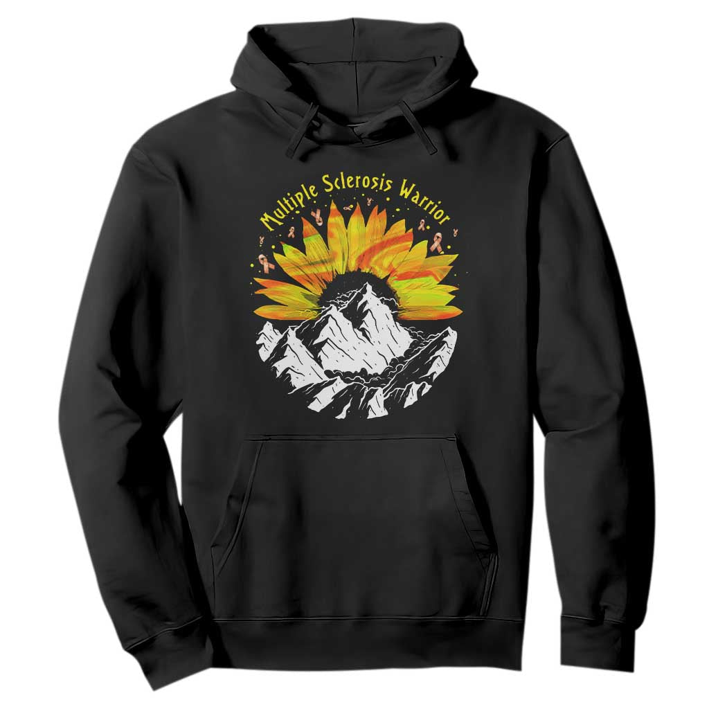 MS Warrior Hoodie Orange Ribbon Sunflower Multiple Sclerosis Support