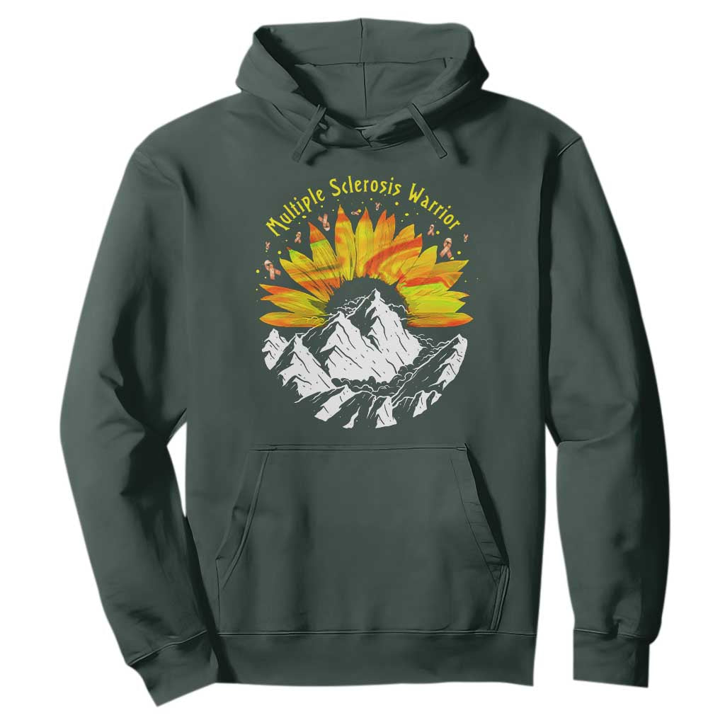 MS Warrior Hoodie Orange Ribbon Sunflower Multiple Sclerosis Support