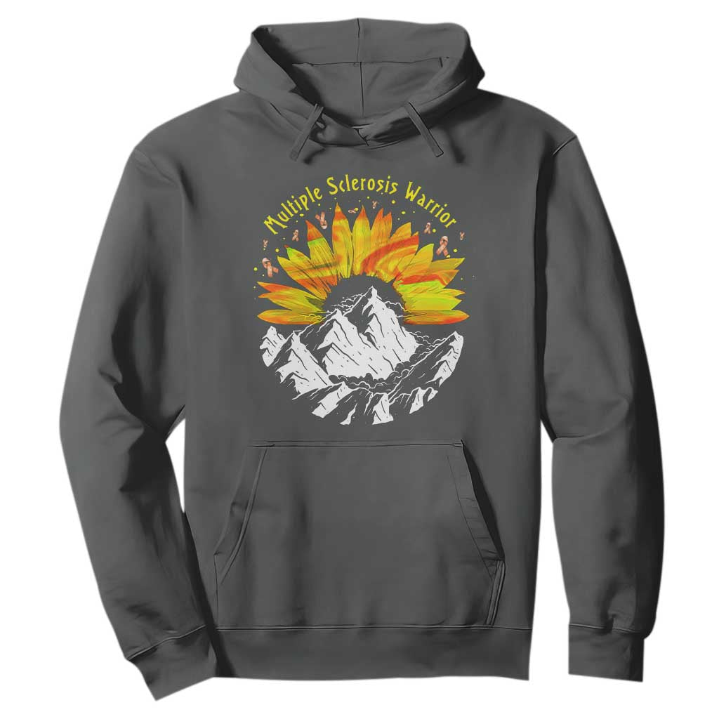 MS Warrior Hoodie Orange Ribbon Sunflower Multiple Sclerosis Support