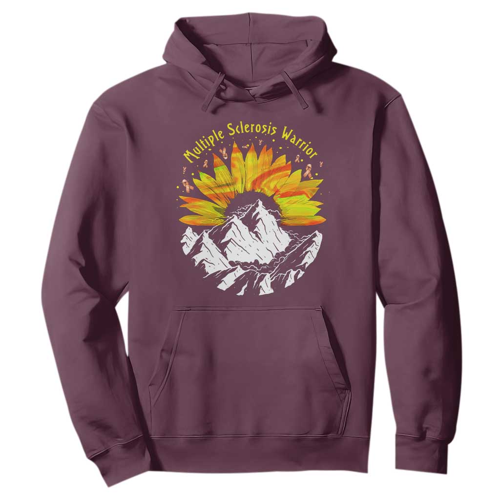 MS Warrior Hoodie Orange Ribbon Sunflower Multiple Sclerosis Support