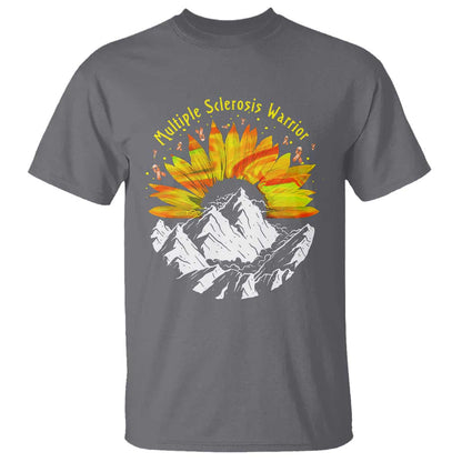MS Warrior T Shirt Orange Ribbon Sunflower Multiple Sclerosis Support