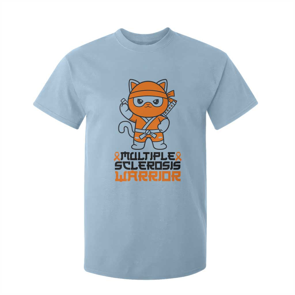 Multiple Sclerosis Support T Shirt For Kid Orange Ribbon MS Warrior Ninja