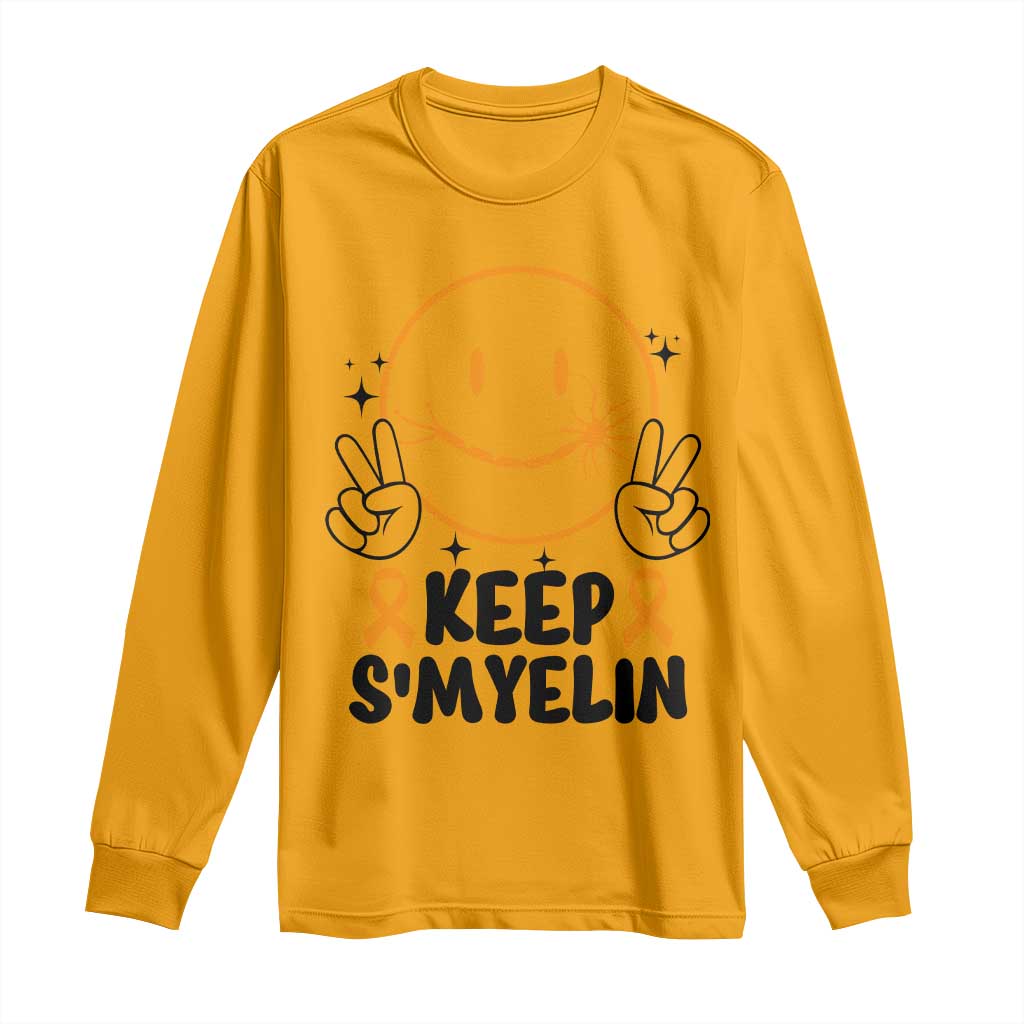 Multiple Sclerosis Support Long Sleeve Shirt Keep Smyelin MS Fighter