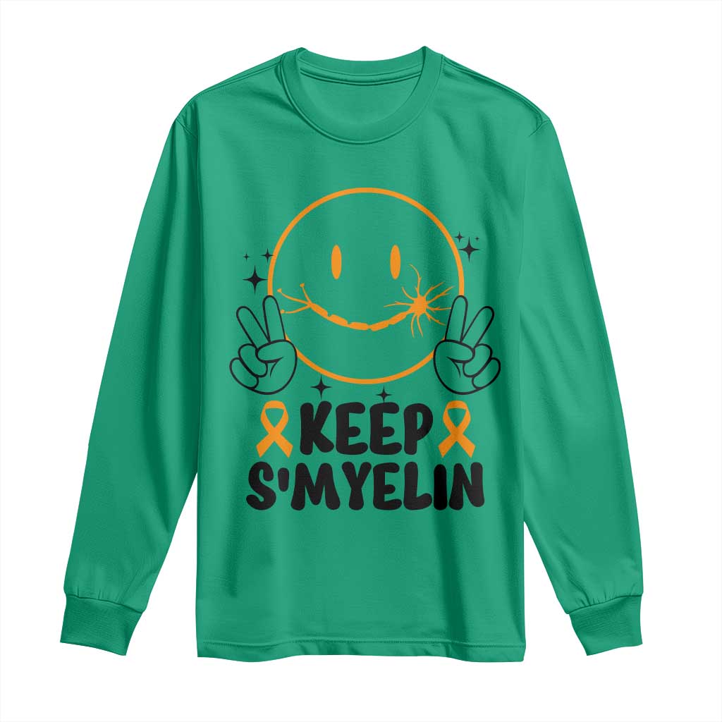Multiple Sclerosis Support Long Sleeve Shirt Keep Smyelin MS Fighter