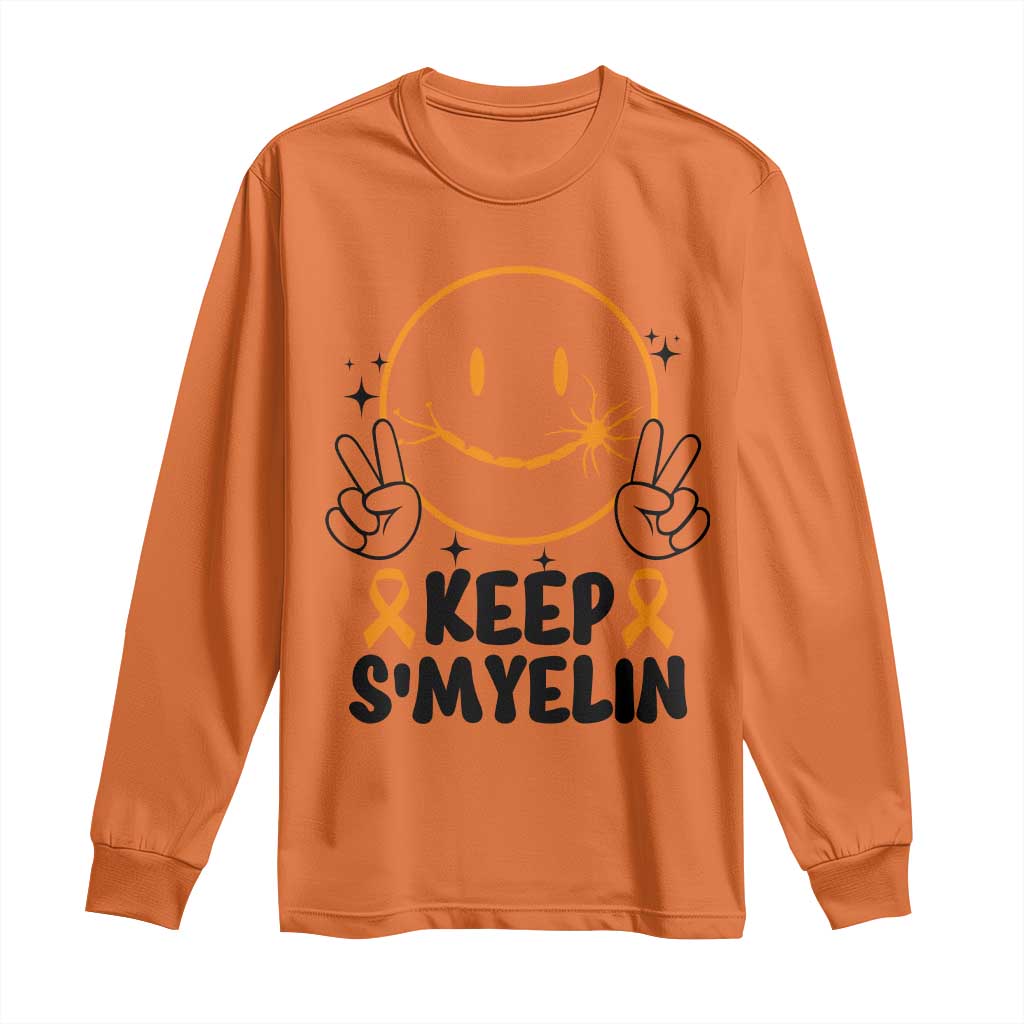 Multiple Sclerosis Support Long Sleeve Shirt Keep Smyelin MS Fighter