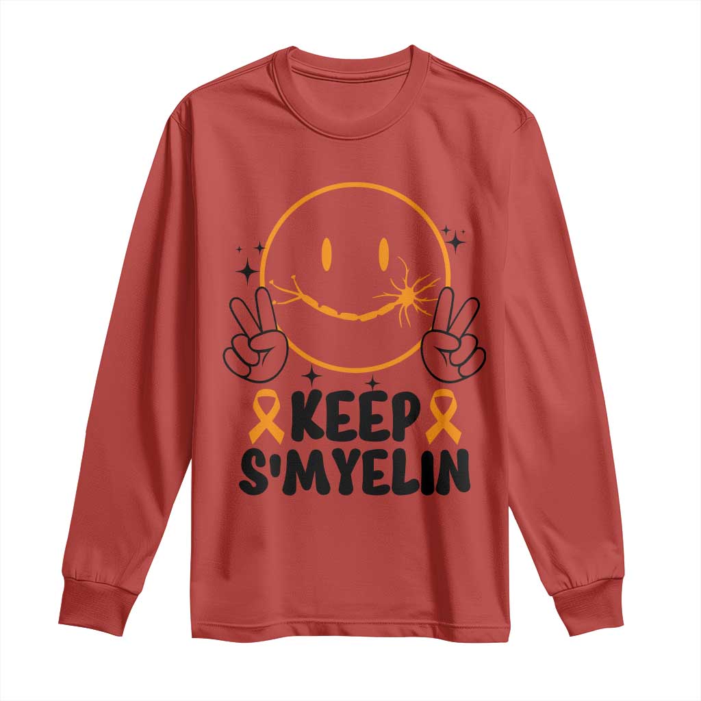 Multiple Sclerosis Support Long Sleeve Shirt Keep Smyelin MS Fighter