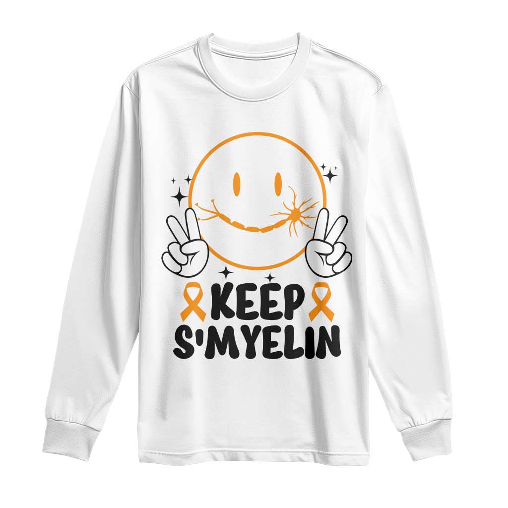 Multiple Sclerosis Support Long Sleeve Shirt Keep Smyelin MS Fighter
