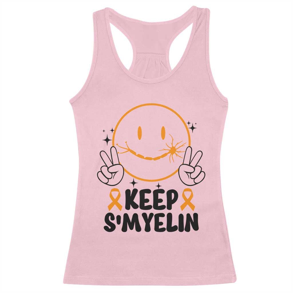 Multiple Sclerosis Support Racerback Tank Top Keep Smyelin MS Fighter