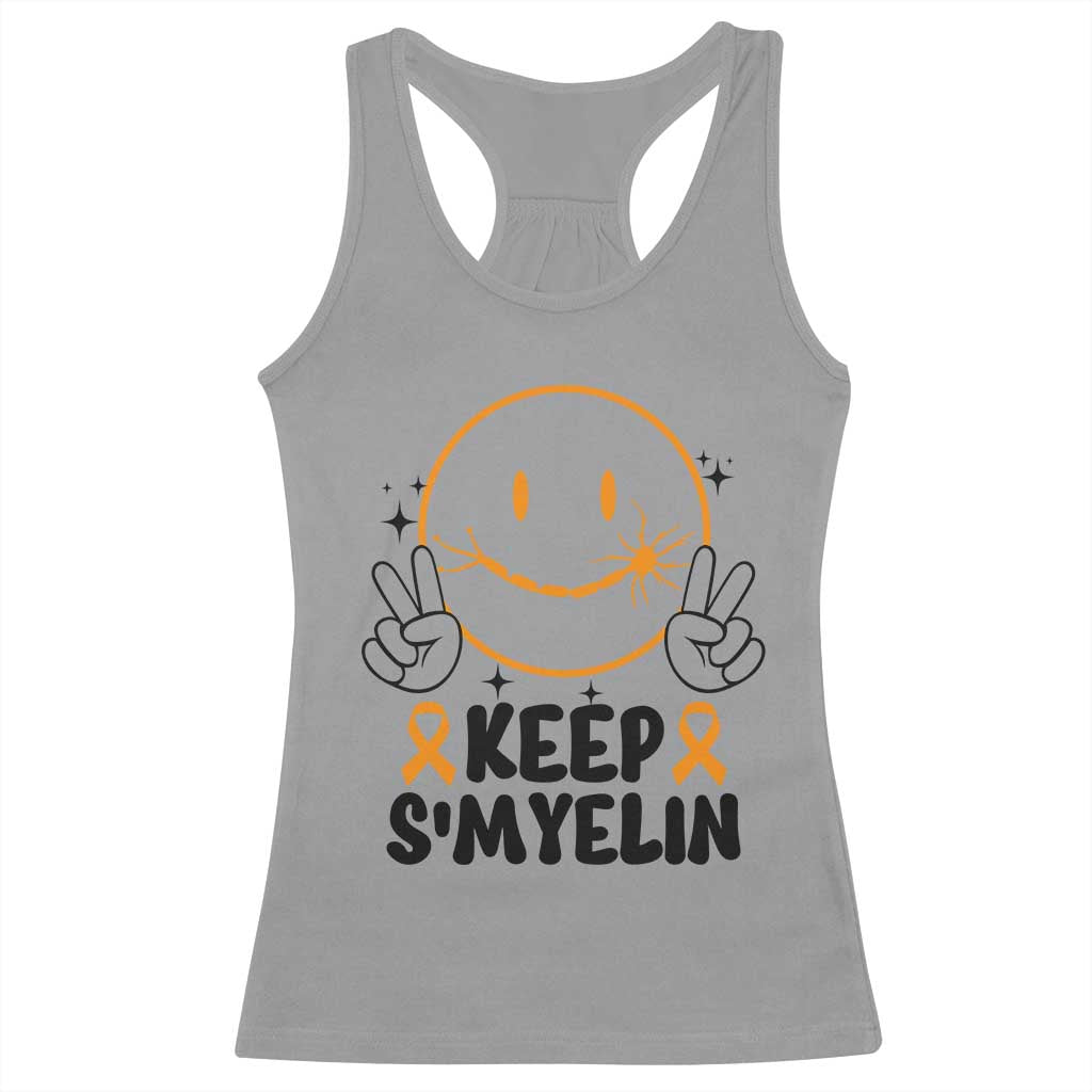 Multiple Sclerosis Support Racerback Tank Top Keep Smyelin MS Fighter