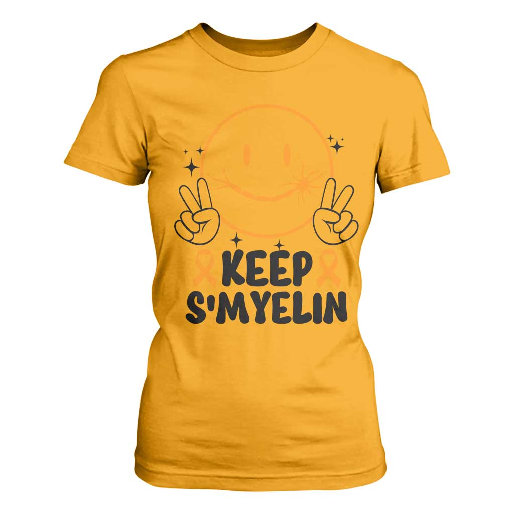 Multiple Sclerosis Support T Shirt For Women Keep Smyelin MS Fighter