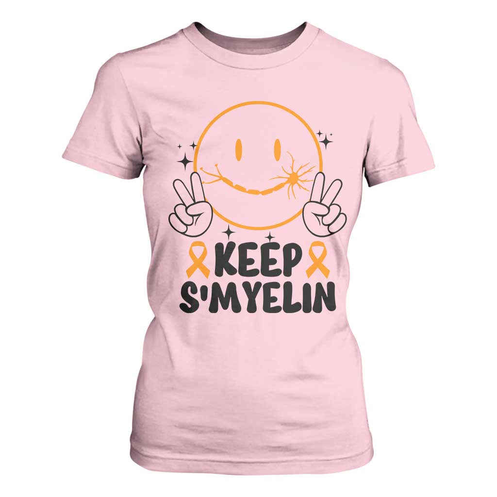 Multiple Sclerosis Support T Shirt For Women Keep Smyelin MS Fighter