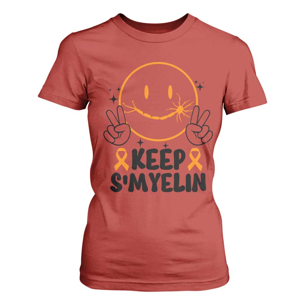 Multiple Sclerosis Support T Shirt For Women Keep Smyelin MS Fighter
