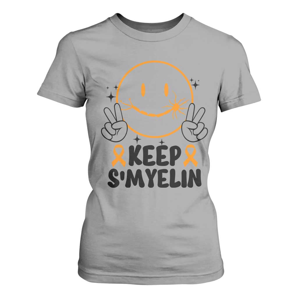 Multiple Sclerosis Support T Shirt For Women Keep Smyelin MS Fighter