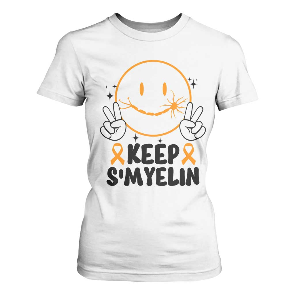 Multiple Sclerosis Support T Shirt For Women Keep Smyelin MS Fighter