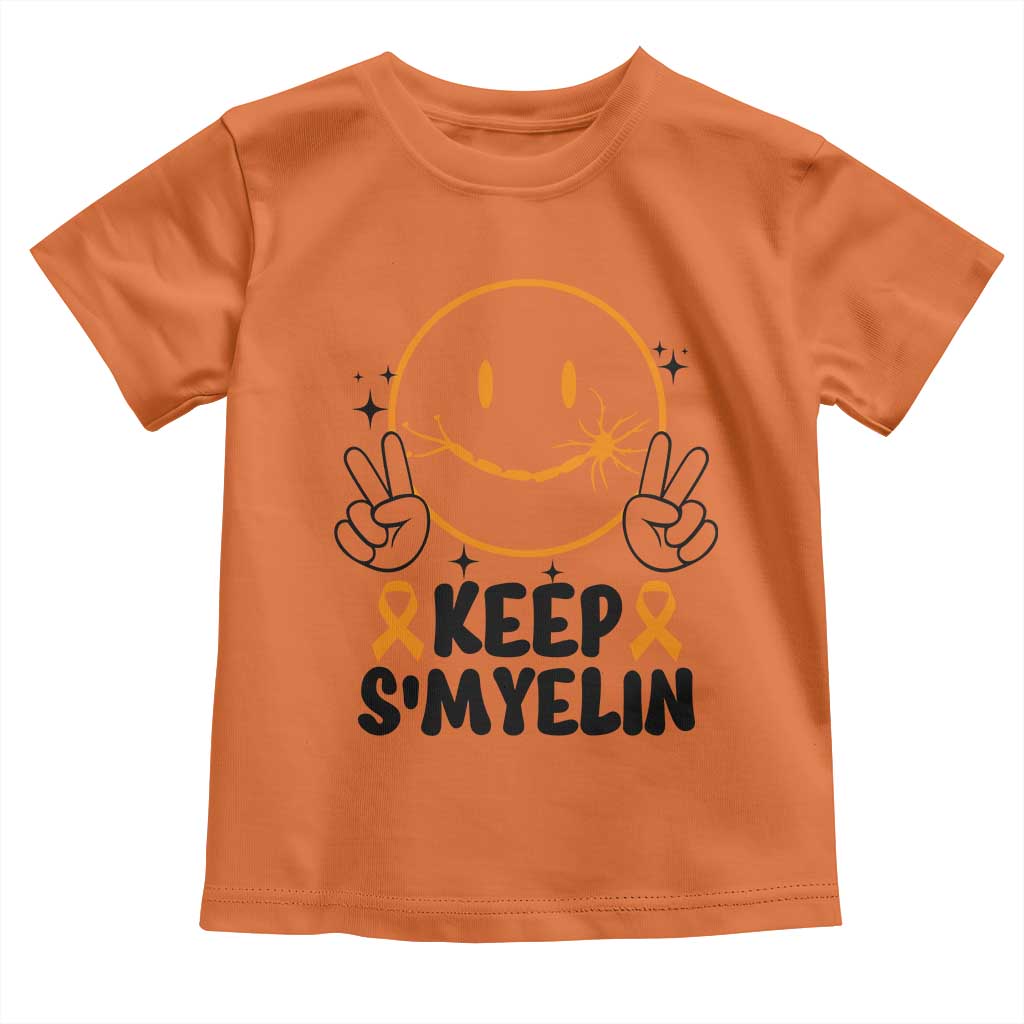 Multiple Sclerosis Support Toddler T Shirt Keep Smyelin MS Fighter