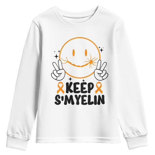 Multiple Sclerosis Support Youth Sweatshirt Keep Smyelin MS Fighter