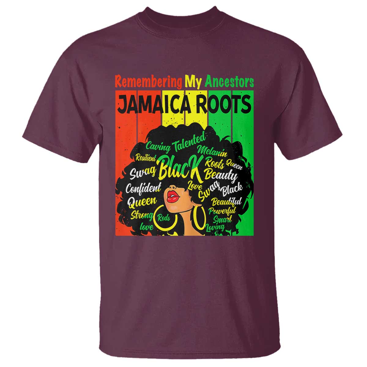 proud-jamaican-afro-black-woman-t-shirt-remembering-my-ancestors-jamaica-pride