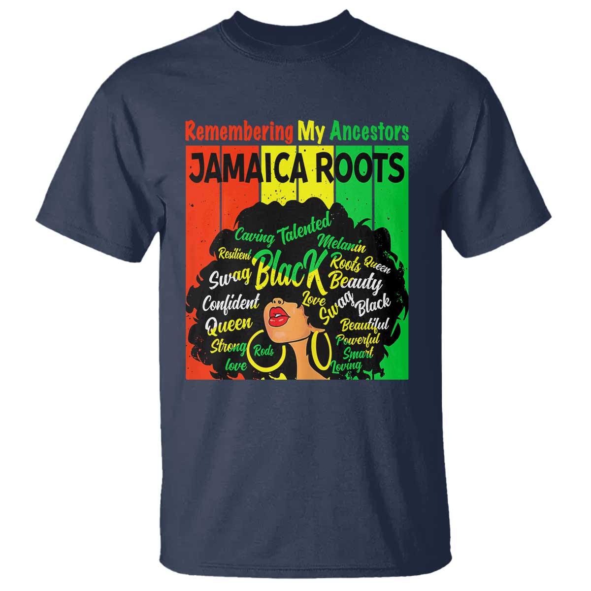 proud-jamaican-afro-black-woman-t-shirt-remembering-my-ancestors-jamaica-pride