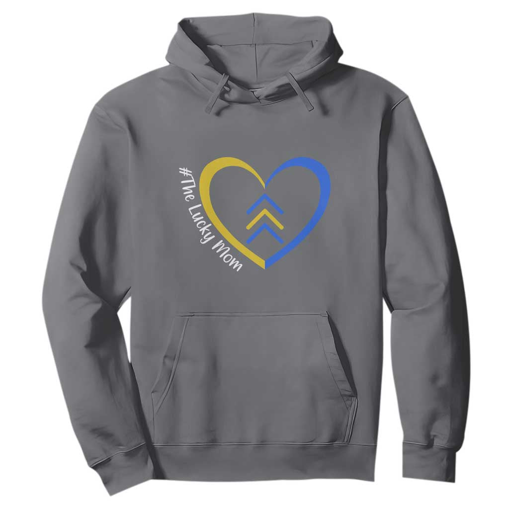 Down Syndrome Mom Hoodie Love Heart Three Arrows Lucky Mama T21 321