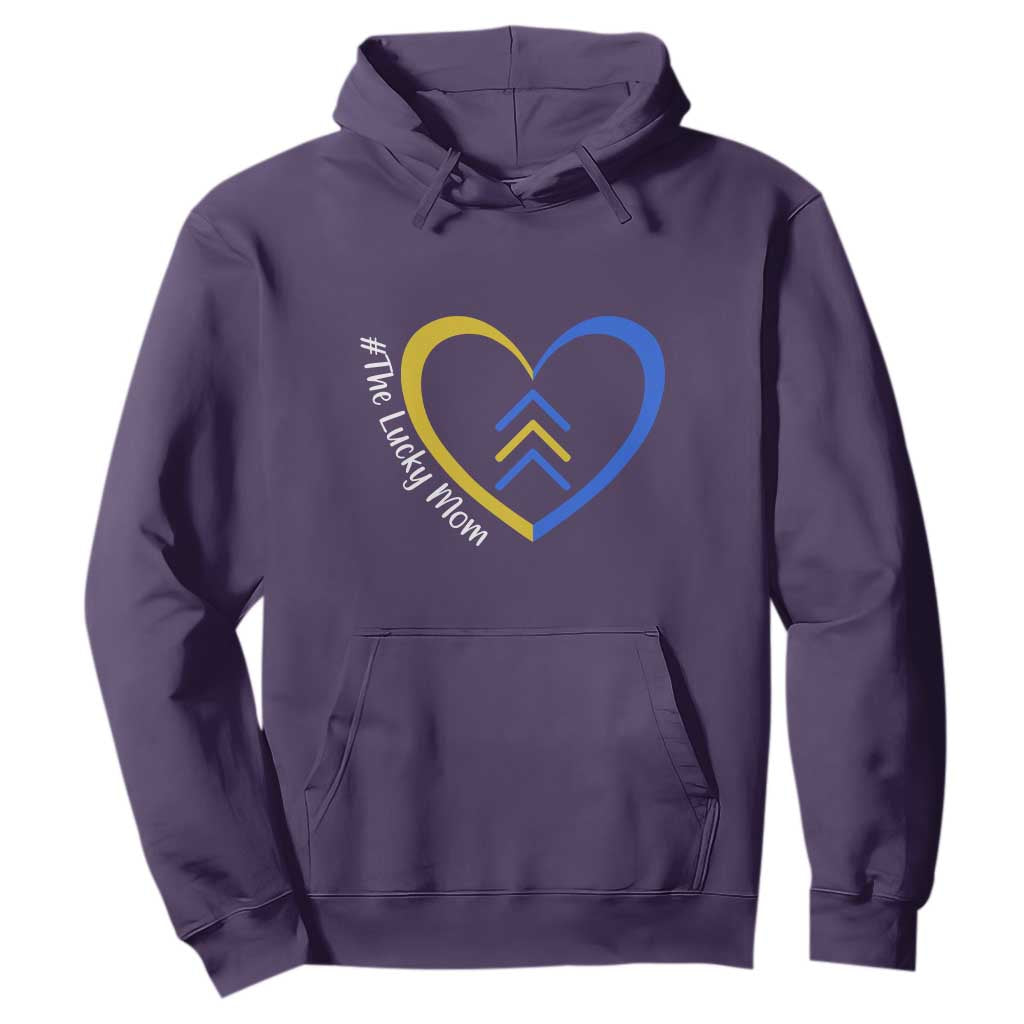 Down Syndrome Mom Hoodie Love Heart Three Arrows Lucky Mama T21 321
