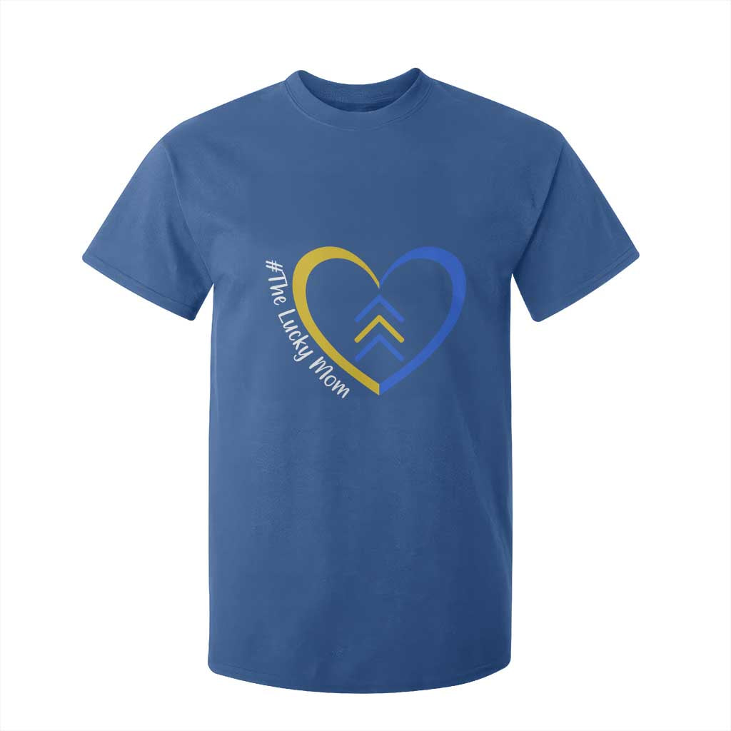 Down Syndrome Mom T Shirt For Kid Love Heart Three Arrows Lucky Mama T21 321