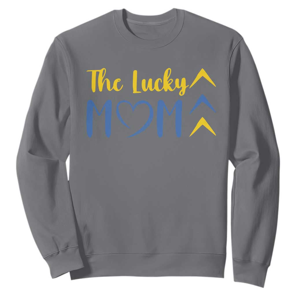 Down Syndrome Mom Sweatshirt Three Arrows The Lucky Mama T21 321