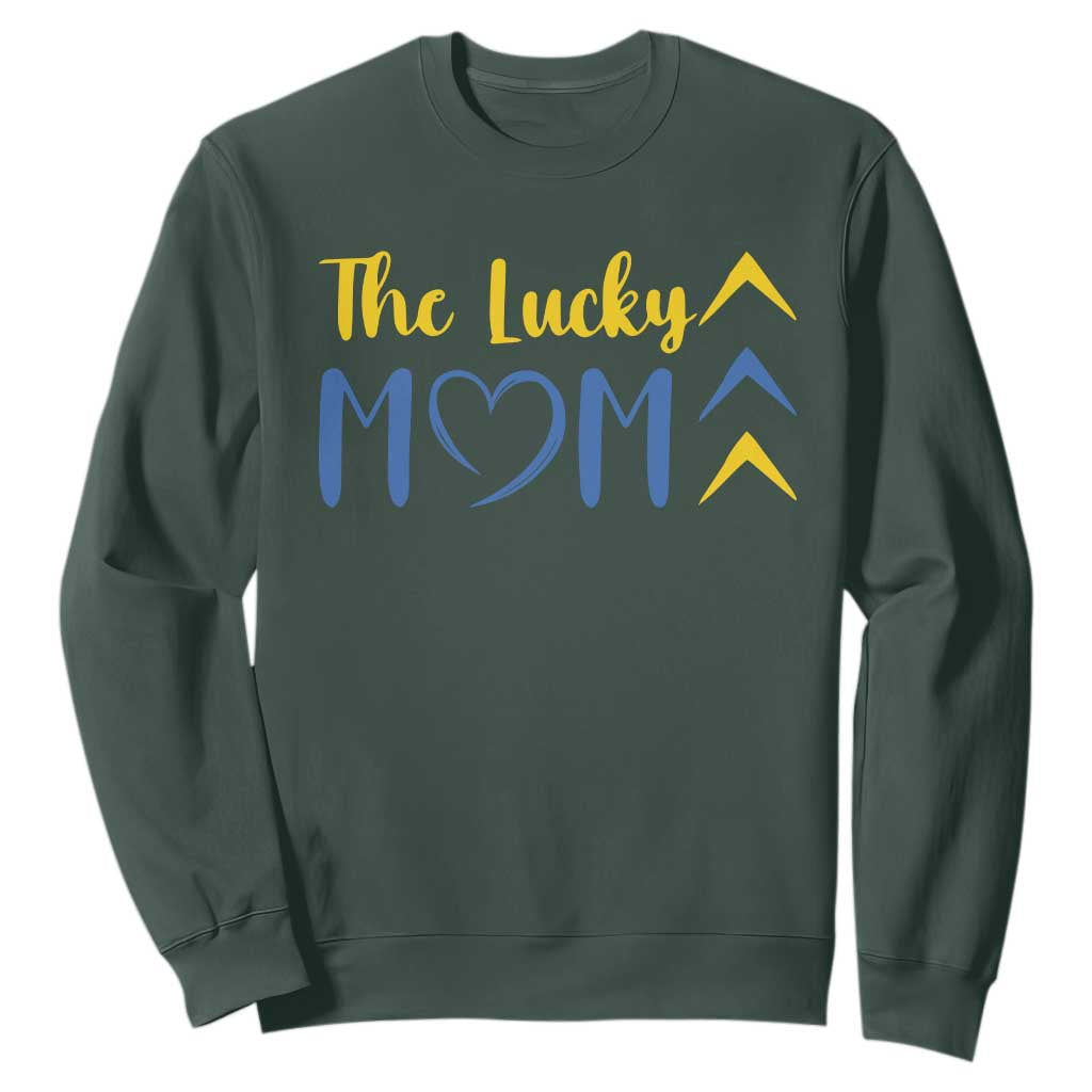 Down Syndrome Mom Sweatshirt Three Arrows The Lucky Mama T21 321