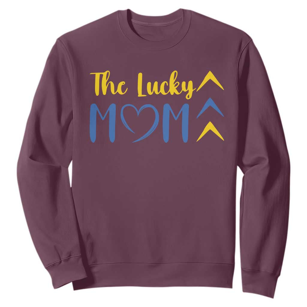 Down Syndrome Mom Sweatshirt Three Arrows The Lucky Mama T21 321