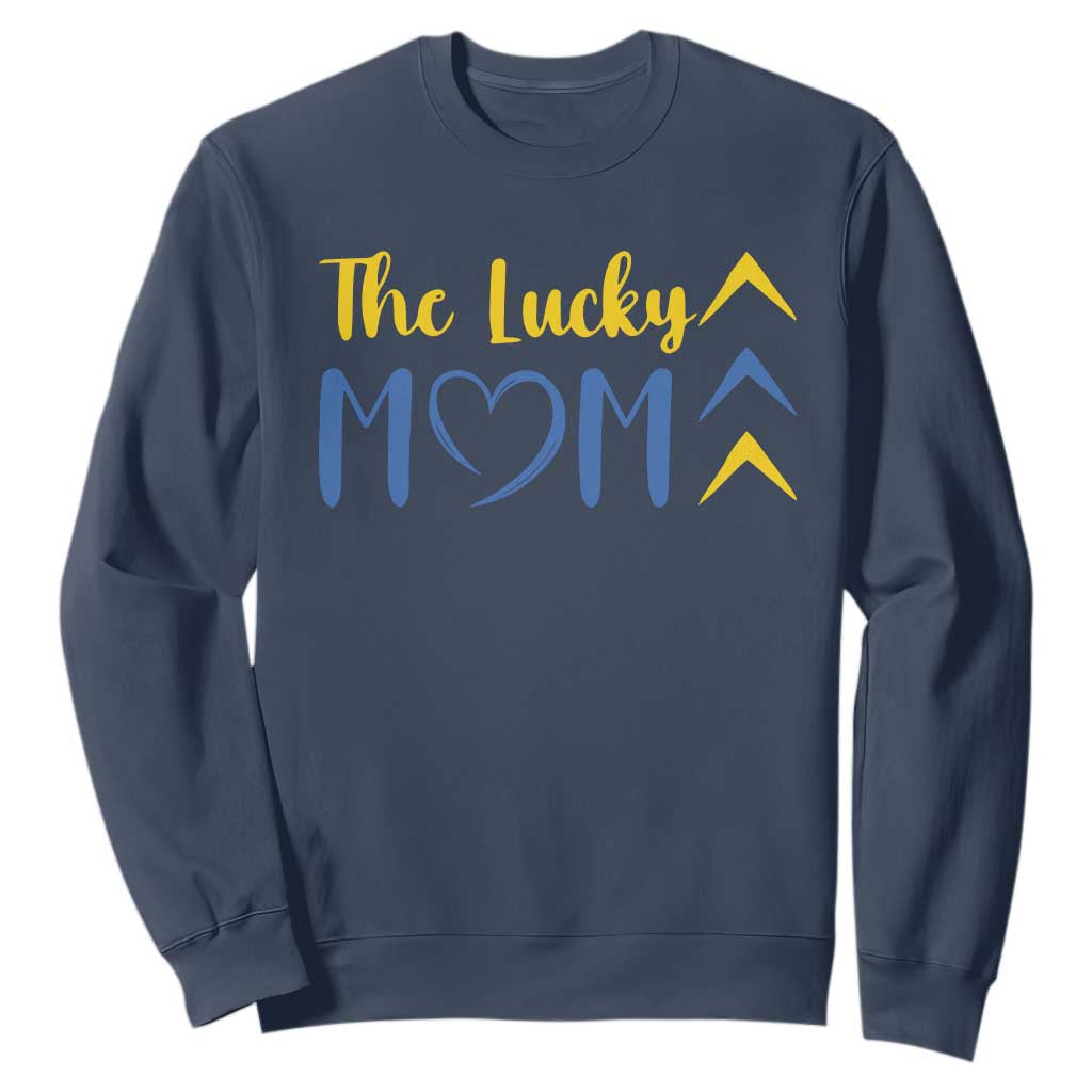Down Syndrome Mom Sweatshirt Three Arrows The Lucky Mama T21 321