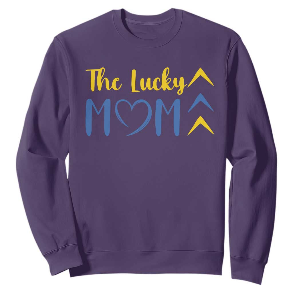Down Syndrome Mom Sweatshirt Three Arrows The Lucky Mama T21 321