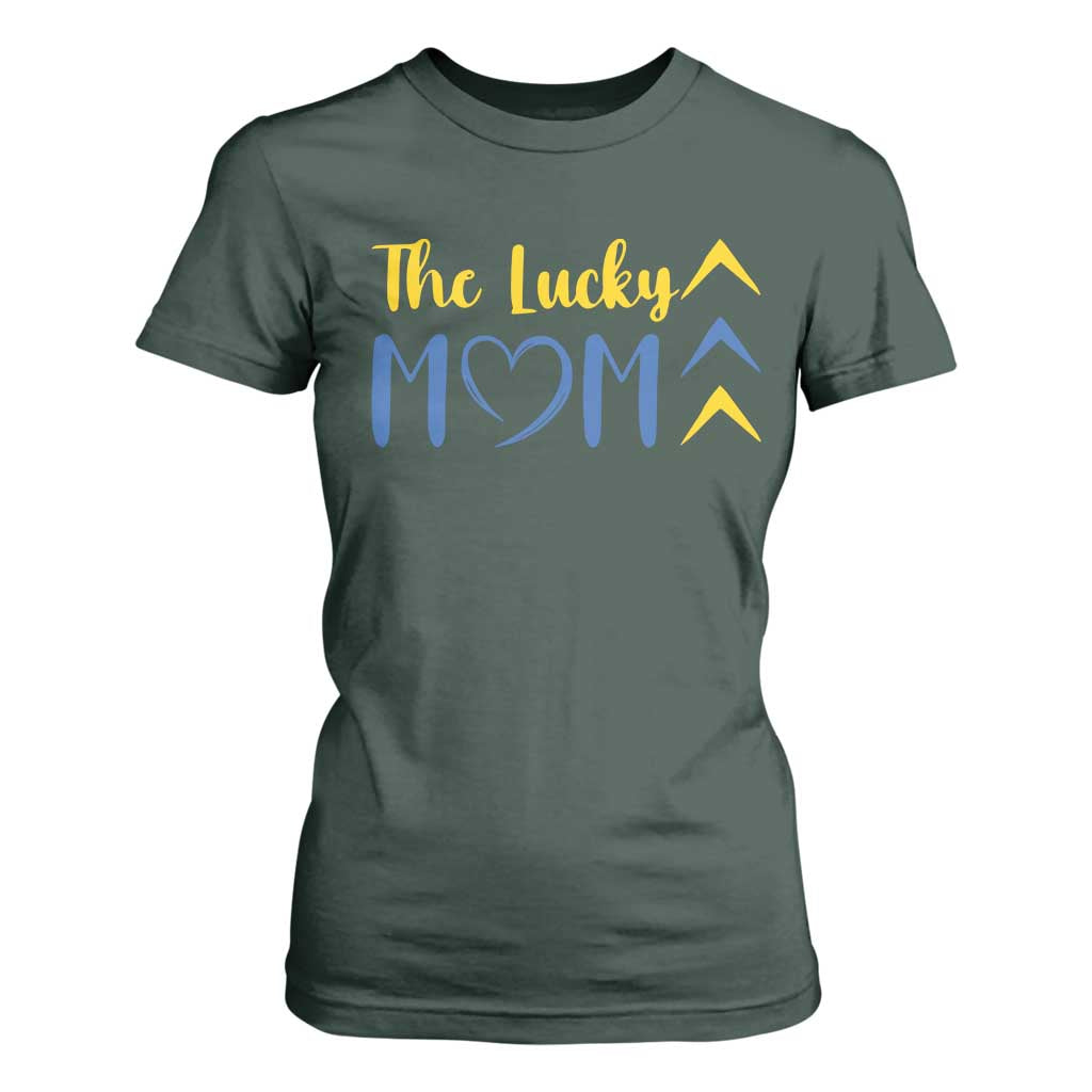 Down Syndrome Mom T Shirt For Women Three Arrows The Lucky Mama T21 321