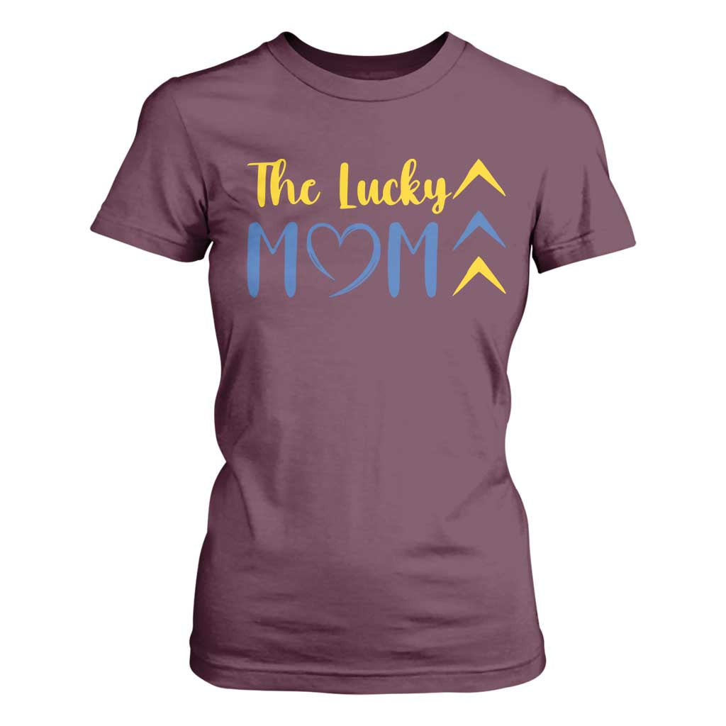 Down Syndrome Mom T Shirt For Women Three Arrows The Lucky Mama T21 321