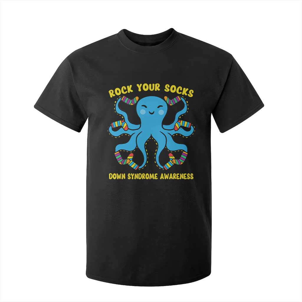 World Down Syndrome Day T Shirt For Kid Octopus Rock Your Sock Support 321