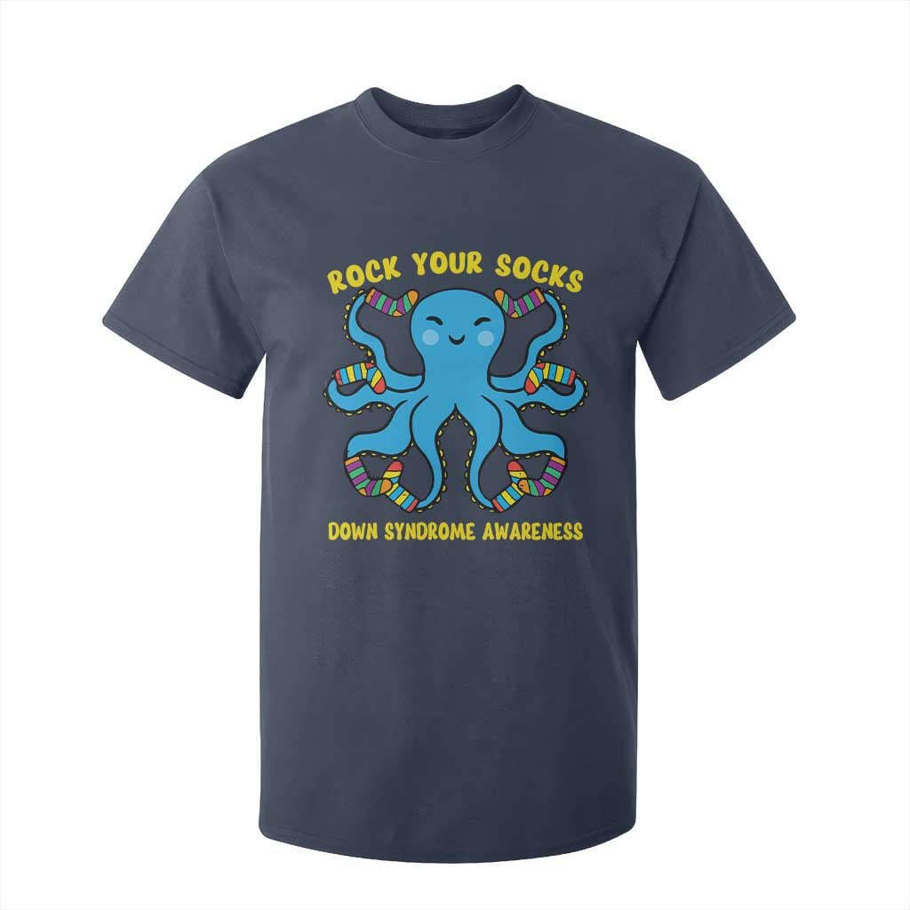 World Down Syndrome Day T Shirt For Kid Octopus Rock Your Sock Support 321