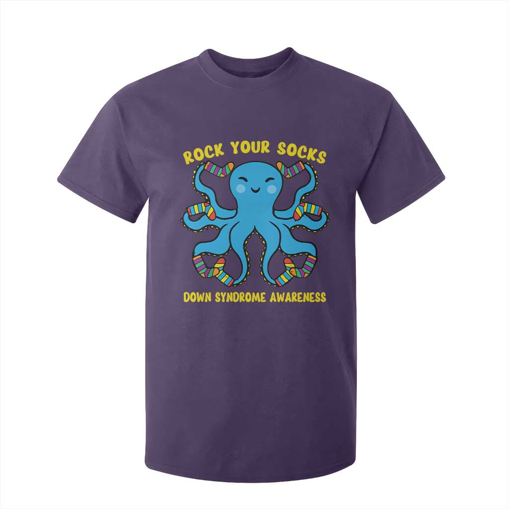 World Down Syndrome Day T Shirt For Kid Octopus Rock Your Sock Support 321