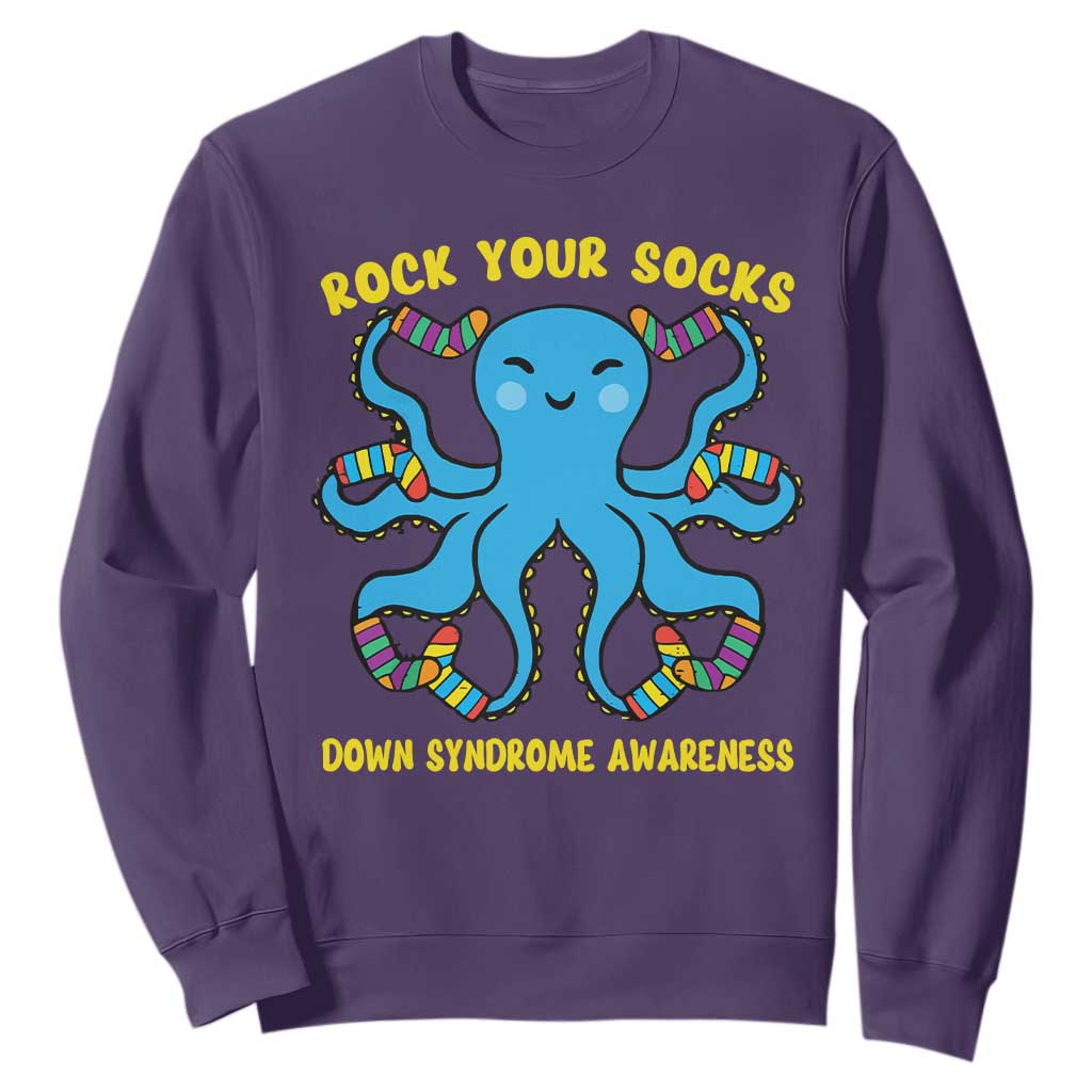 World Down Syndrome Day Sweatshirt Octopus Rock Your Sock Support 321