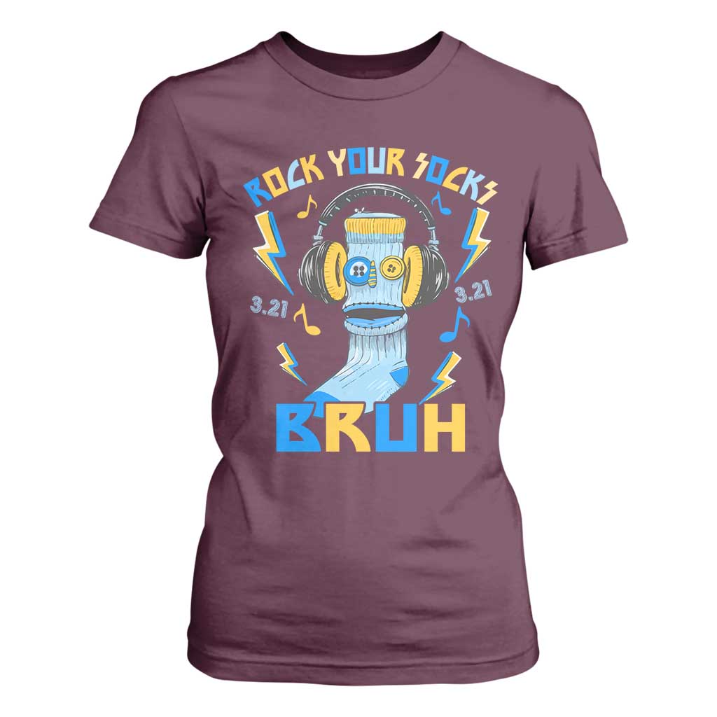 World Down Syndrome Day T Shirt For Women Rock Your Sock Bruh Support 321