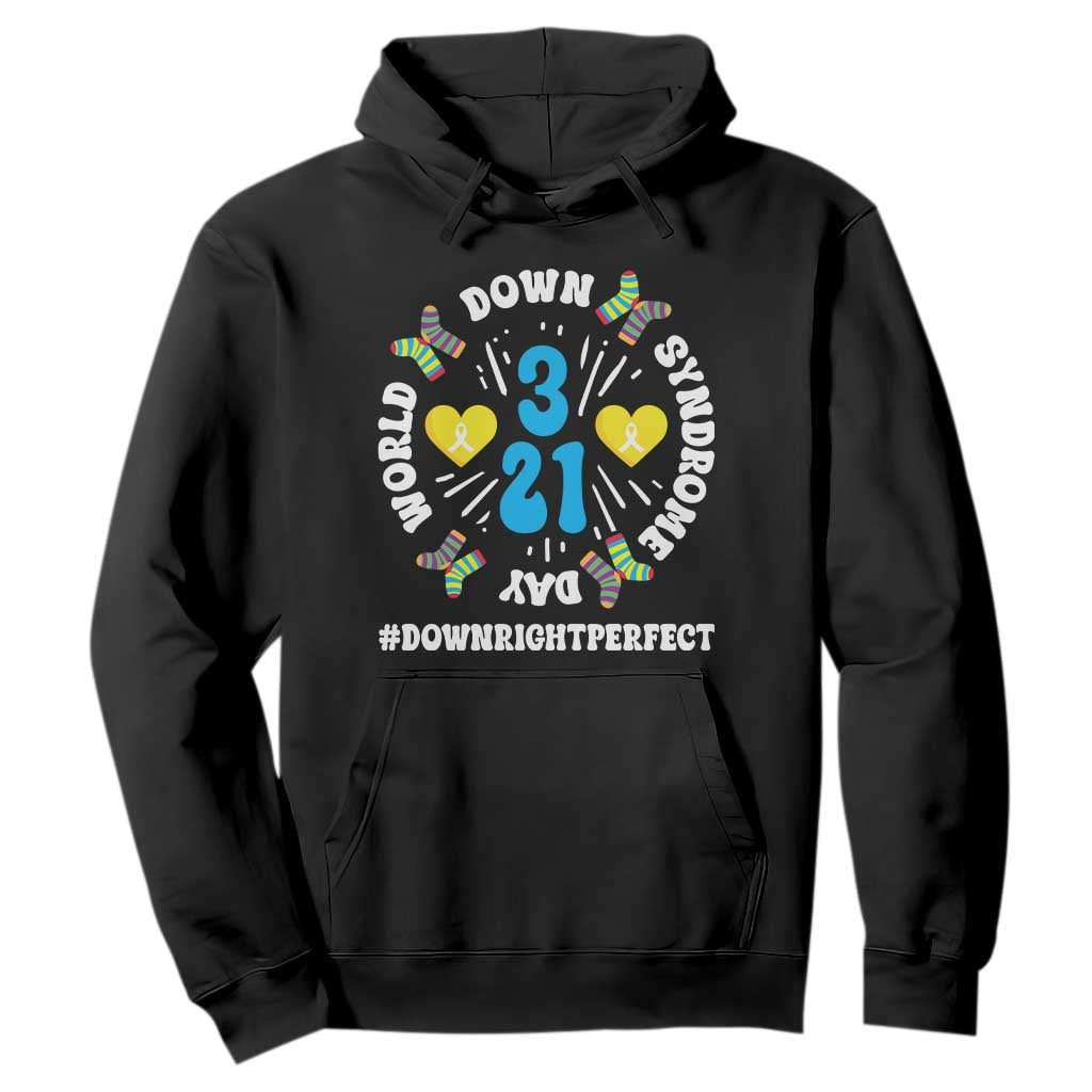 World Down Syndrome Day Hoodie 321 Support Blue Yellow Ribbon