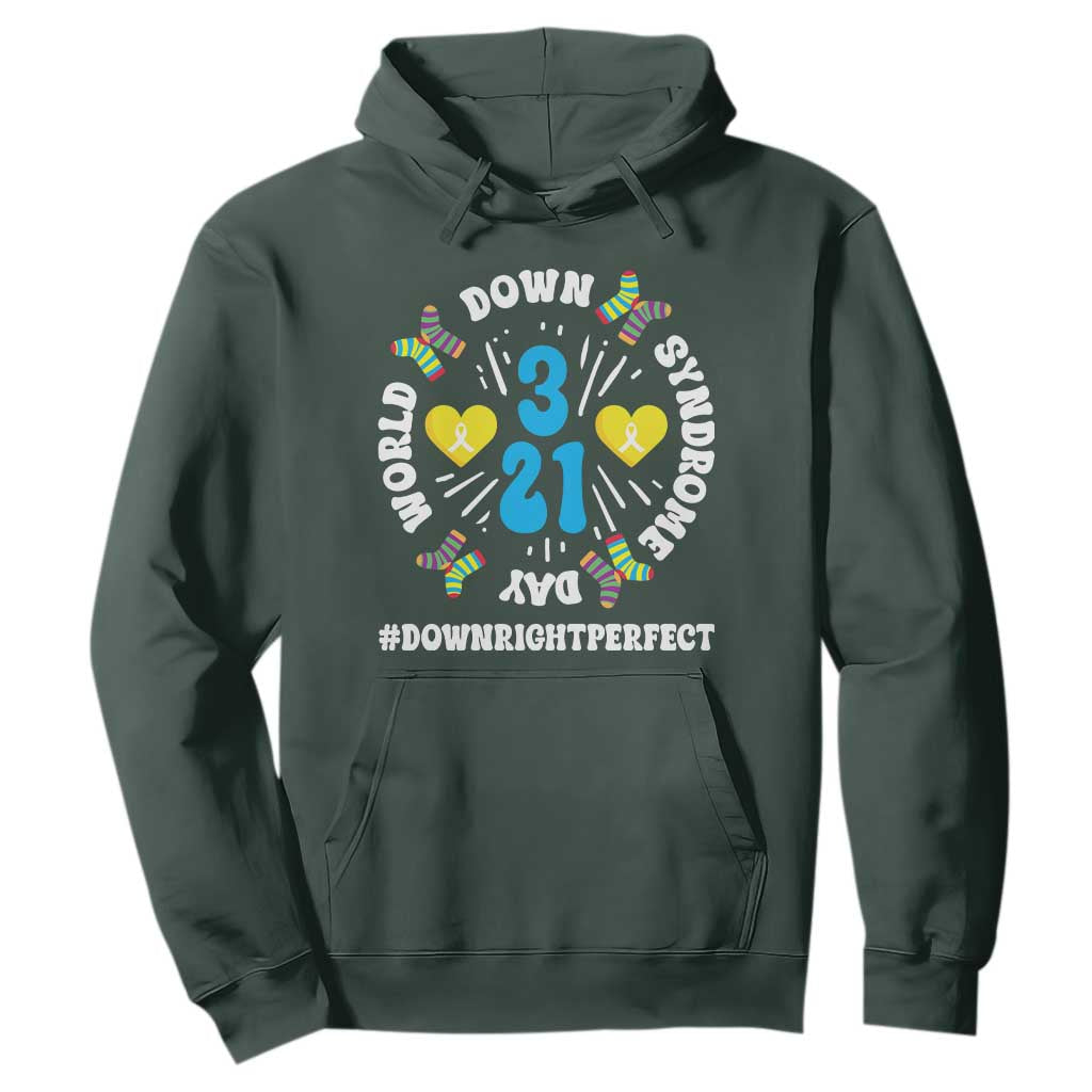 World Down Syndrome Day Hoodie 321 Support Blue Yellow Ribbon