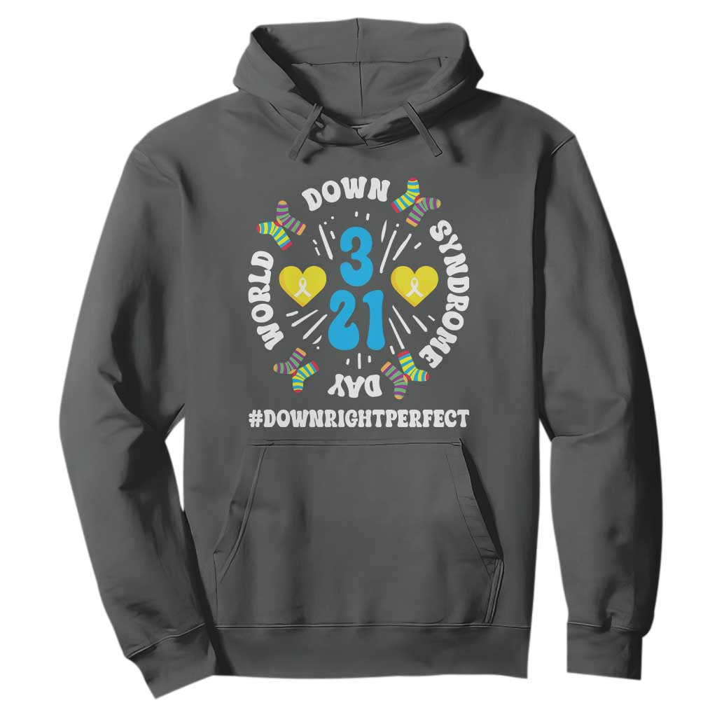 World Down Syndrome Day Hoodie 321 Support Blue Yellow Ribbon