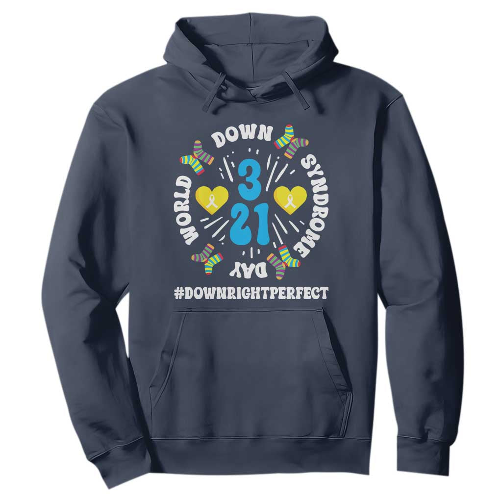 World Down Syndrome Day Hoodie 321 Support Blue Yellow Ribbon