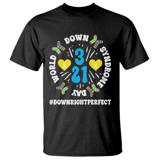 World Down Syndrome Day T Shirt 321 Support Blue Yellow Ribbon